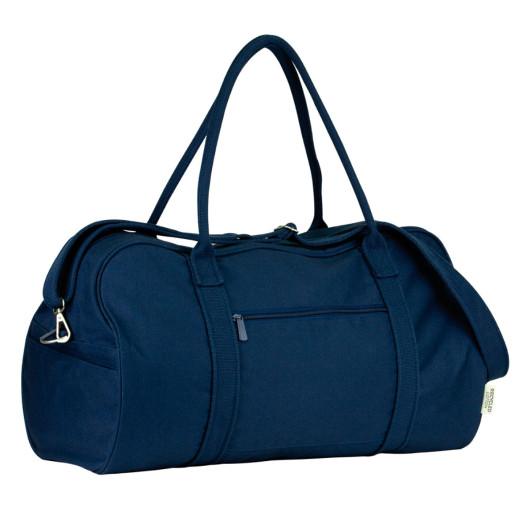 Recycled Canvas Duffle Bags Navy Straps